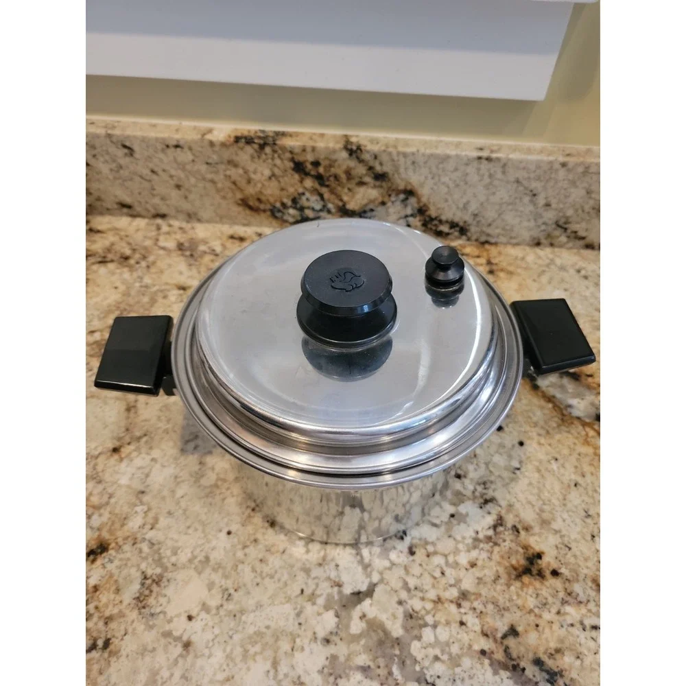 Royal Prestige Stock Pot W/Lid Steamer Bowl And Egg Poacher 7 Ply Titanium USA